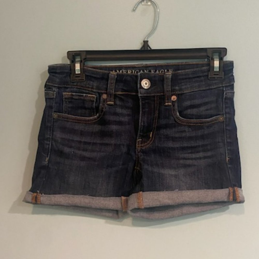 American‎ Eagle Super Stretch Jean Shorts Size 0